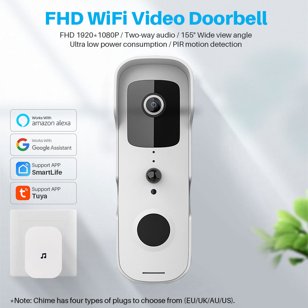 Tuya Smart Home Wifi Digital Mirilla Puerta Hd Reloj Mini Cámara Grabadora  Video Intercomer Cámaras de Vigilancia Para Smartphone